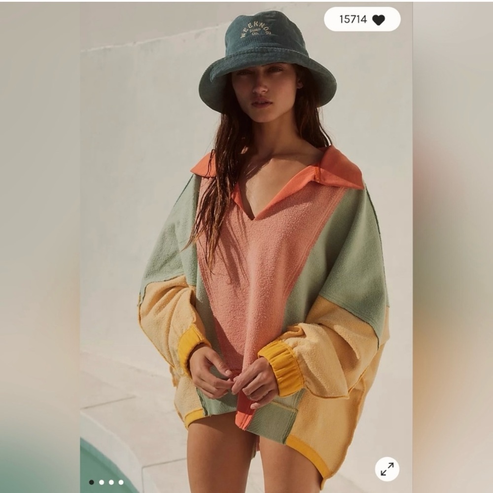 ISO of the Sidewalk Sweatshirt by FP in Nilla Cream combo & Sunrise Combo